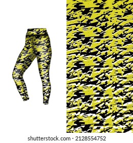 Abstract background style for sports leggings