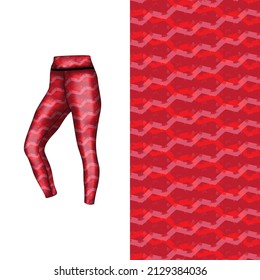 Abstract background style for sports leggings