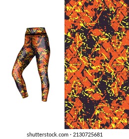 Abstract background style for sports leggings