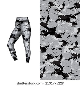 Abstract background style for sports leggings