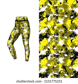 Abstract background style for sports leggings