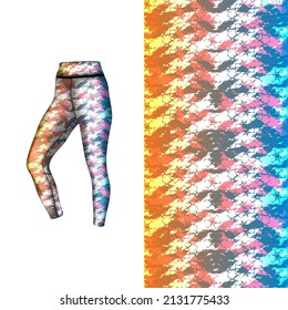 Abstract background style for sports leggings