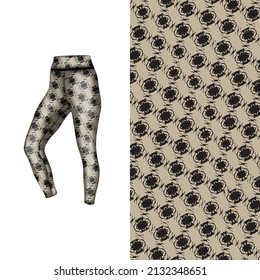 Abstract background style for sports leggings