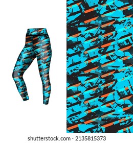 Abstract background style for sports leggings