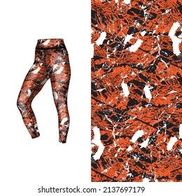 Abstract background style for sports leggings