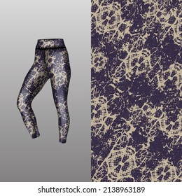 Abstract background style for sports leggings