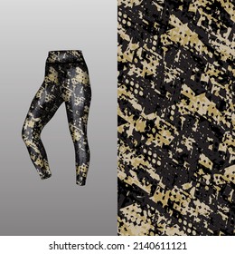 Abstract background style for sports leggings