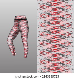 Abstract background style for sports leggings