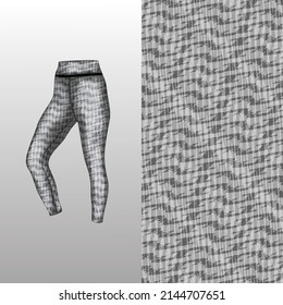 Abstract background style for sports leggings
