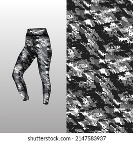 Abstract background style for sports leggings