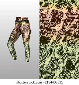 Abstract background style for sports leggings