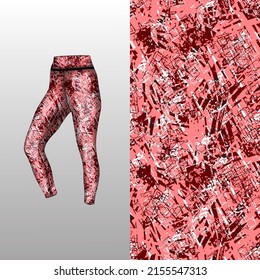 Abstract background style for sports leggings