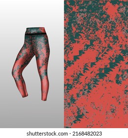 Abstract background style for sports leggings