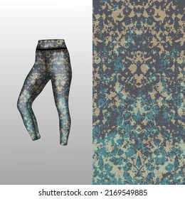 Abstract background style for sports leggings