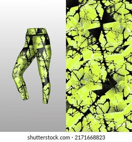 Abstract background style for sports leggings