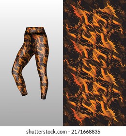 Abstract background style for sports leggings