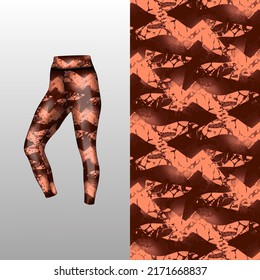 Abstract background style for sports leggings