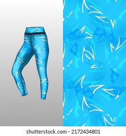 Abstract background style for sports leggings