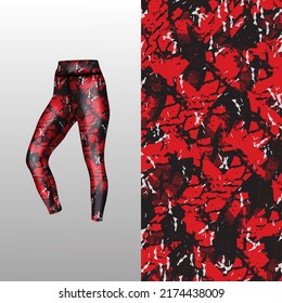 Abstract background style for sports leggings