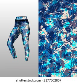 Abstract background style for sports leggings