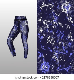 Abstract background style for sports leggings