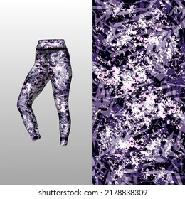 Abstract background style for sports leggings