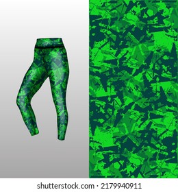 Abstract background style for sports leggings