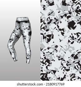 Abstract background style for sports leggings