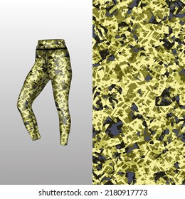 Abstract background style for sports leggings