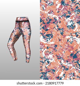 Abstract background style for sports leggings