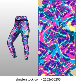 Abstract background style for sports leggings