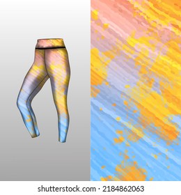 Abstract background style for sports leggings