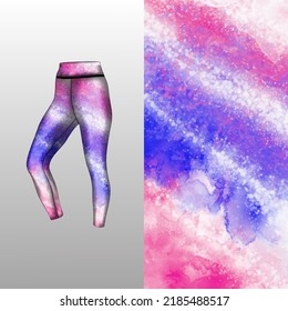 Abstract background style for sports leggings