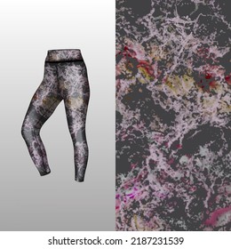 Abstract background style for sports leggings