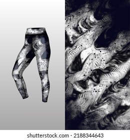 Abstract background style for sports leggings