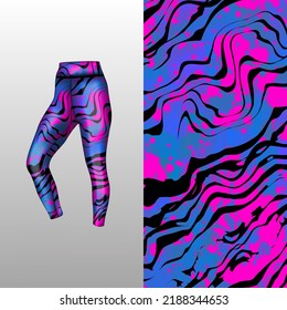 Abstract background style for sports leggings