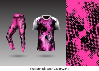 Abstract background style for sports leggings and t-shirt