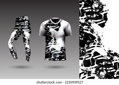 Abstract background style for sports leggings and t-shirt