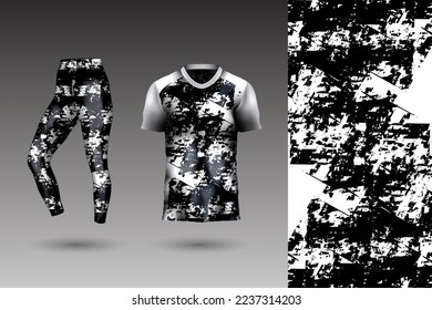 Abstract background style for sports leggings and t-shirt
