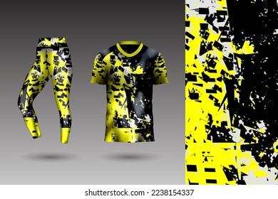 Abstract background style for sports leggings and t-shirt