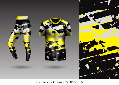 Abstract background style for sports leggings and t-shirt