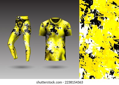 Abstract background style for sports leggings and t-shirt