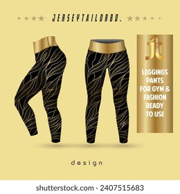 Abstract background style for sports leggings