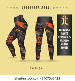 Abstract background style for sports leggings