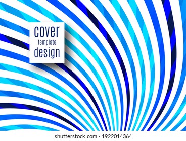 Abstract background with stylized blue stripes. Vectral illustration