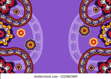 Abstract background with stylized flowers.
