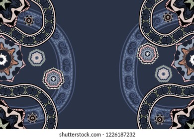 Abstract background with stylized flowers.