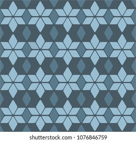 Abstract background with stylized flowers.Bright blue color.Curved wavy lines.Stylized floral pattern.Vector image.Design.Pattern for decoration.Decorative stripes.Print fabric.Comfort.