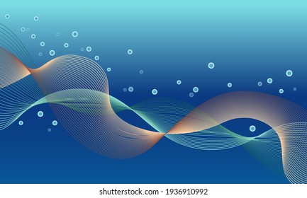 Abstract background. Stylized image of the underwater world. Vector EPS10