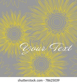 Abstrakter Hintergrund mit stylischen Sonnenblumen, EPS 8, CMYK